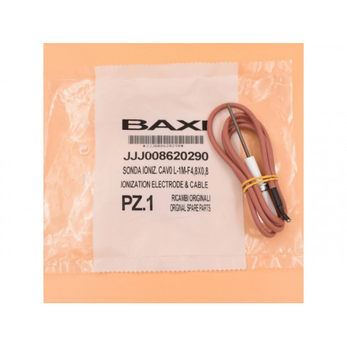 Электрод контроля пламени с кабелем для котлов BAXI Slim (8620290) JJJ008620290 оригинал