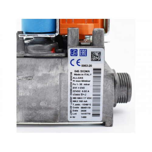 Газовый клапан Sit 845 Sigma 0845119 для котлов Vaillant atmoTEC, turboTEC (0020200723)