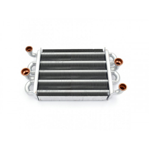 Теплообменник битермический Heatwave для котлов Ferroli Domiproject F 24 D, Domina F, Lamborghini Taura (39837660) 37405340, 39837665