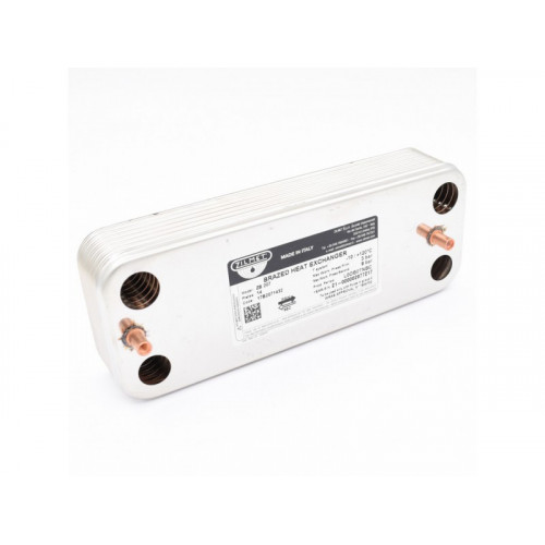 Теплообменник ГВС Zilmet 14 пластин для котлов Bosch Gaz 3000 W, Buderus Logamax U032, U034, Junkers Euroline (87054062870)