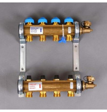 Коллектор для теплых полов Watts HKV-4 из латуни 1"