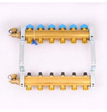 Коллектор для теплых полов Watts HKV-6 из латуни 1"