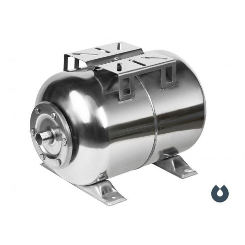 Гидроаккумулятор Unipump 24 л горизонтальный, нерж. сталь, мембрана EPDM