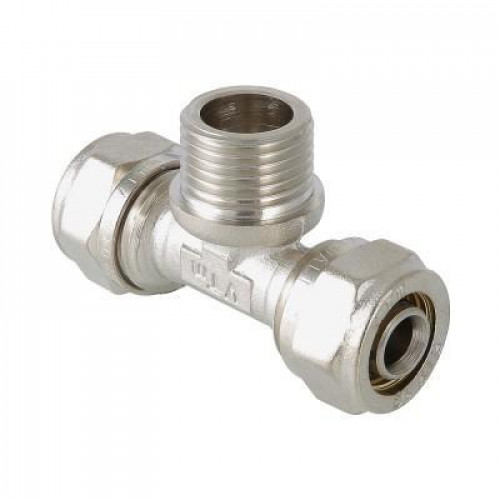 Тройник VALTEC обжимной с переходом на нар. р. 20х1/2" 5/15