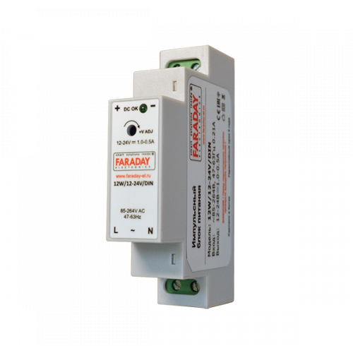 Блок питания FARADAY 12W/12-24V/DIN