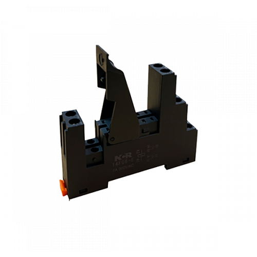 Колодка реле 14F08-E, 8pin на DIN-рейку с пластиковым фиксатором