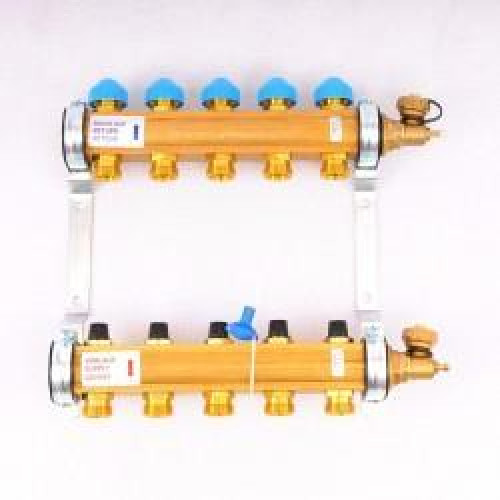 Коллектор для теплых полов Watts HKV-5 из латуни 1"