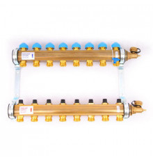 Коллектор для теплых полов Watts HKV-9 из латуни 1"