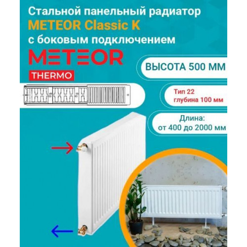 Радиатор стальной панельный Buderus (METEOR) Classic K 22/500/1000