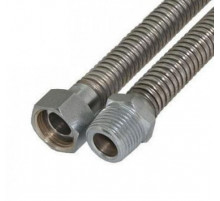 Подводка газовая металлическая 1/2" г.ш. 1,5 м