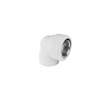 Угол с внутренней резьбой простое крепление 20х1/2" 80/20 Valfex Белый